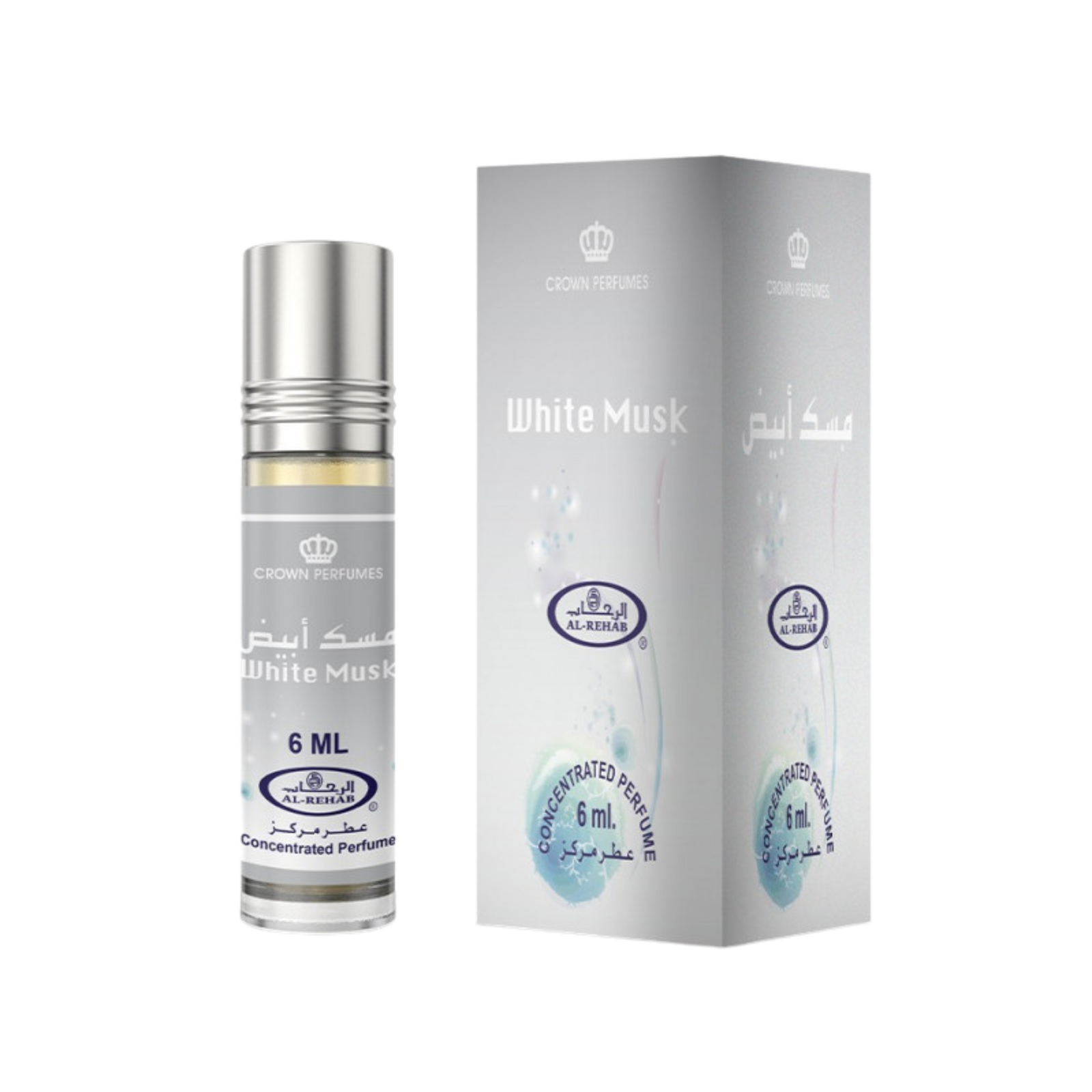 Order 6ml White Musk Roll-On Oil 6ml Perfume by Alrehab perfumes